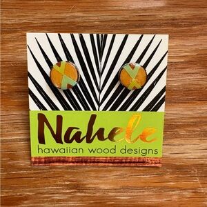 Nahele Hawaiian Wood Designs Earrings